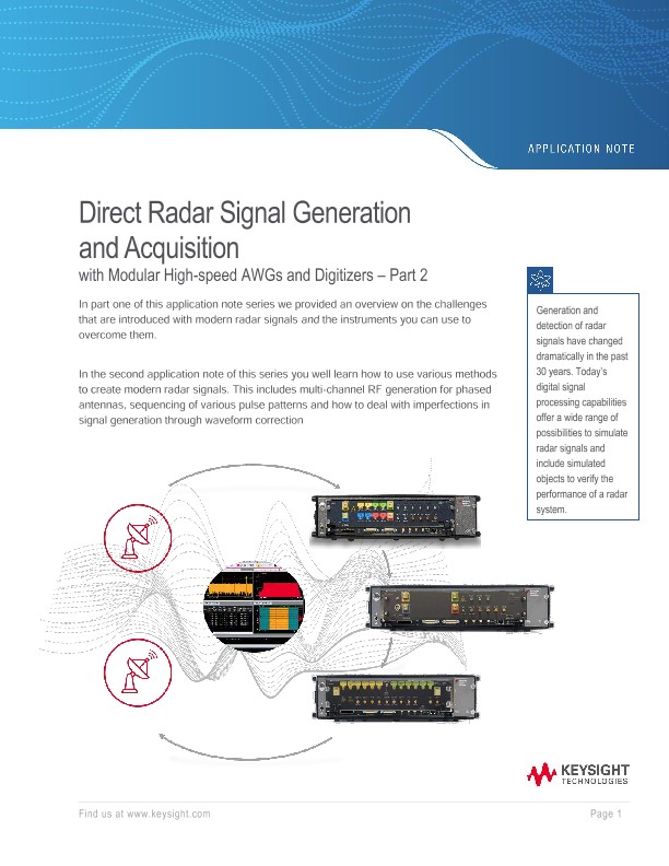 Direct Radar Signal Generation And Acquisition Part Pdf Asset Page